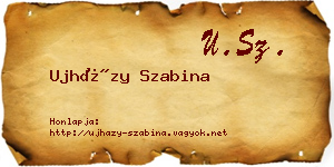 Ujházy Szabina névjegykártya